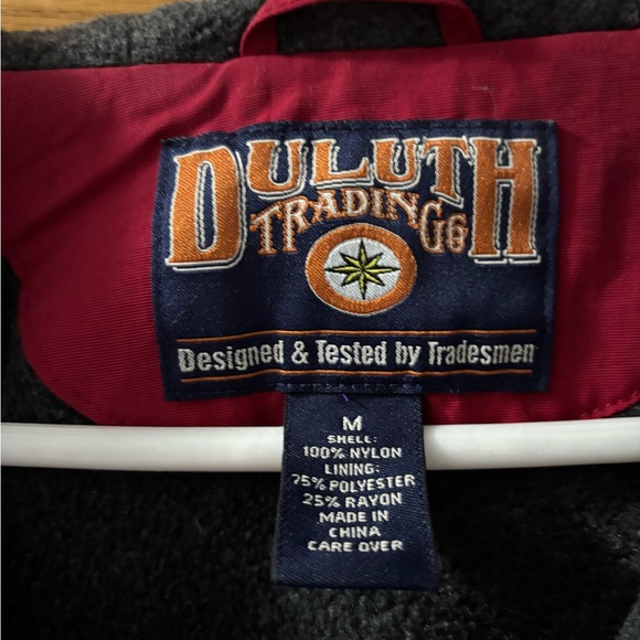Duluth Trading Co. Charcoal and Burgundy Outerwear - Picture 1 of 4
